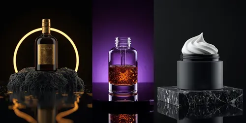 Luxury Dark Beauty Skincare Products generated by leonardo