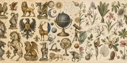 Antique Curiosity Illustration Plates generated by chatgpt-image