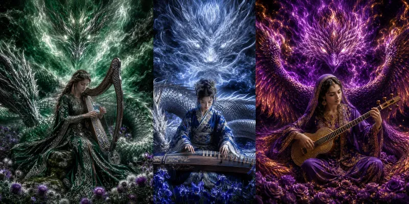 Mystic Musician Dragons generated by undefined