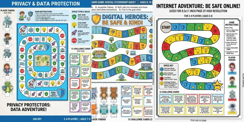 Cybersecurity Board Game Printables generated by undefined