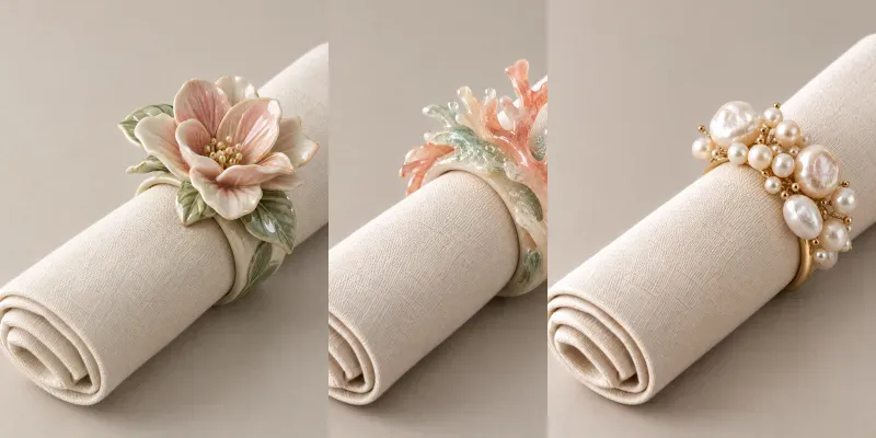 Sculptural Table Napkin Rings