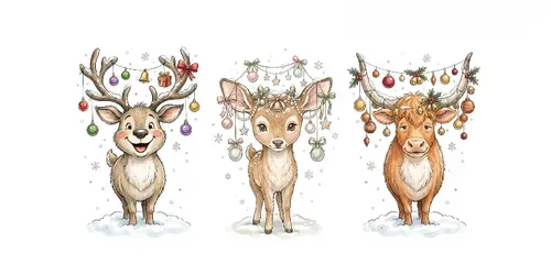 Christmas Reindeer Tshirts generated by gemini-image