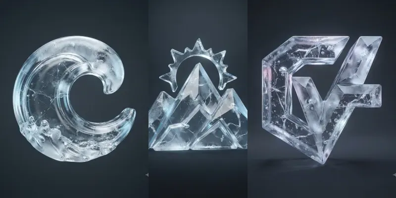 3D Ice Logos Realistic