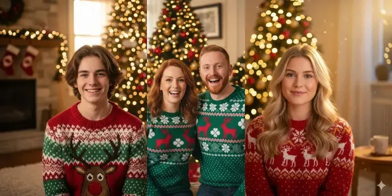 Professional Christmas Portrait Photos generated by undefined