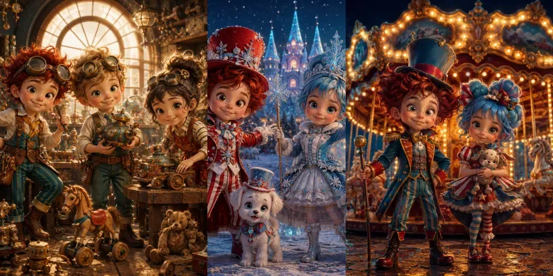 Whimsical Carnival Kids generated by undefined