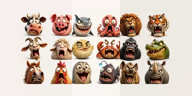 Funny 3D Animal Character Art generated by undefined