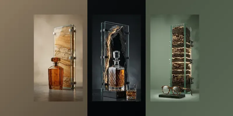 Geological Strata Glasscased Monoliths generated by undefined