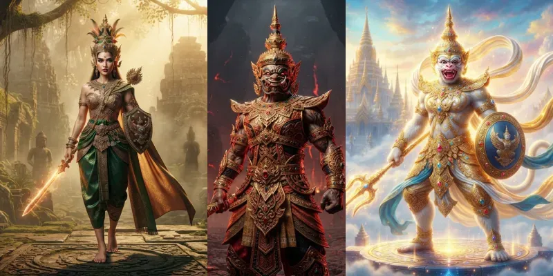 Ancient Thai Warriors generated by undefined