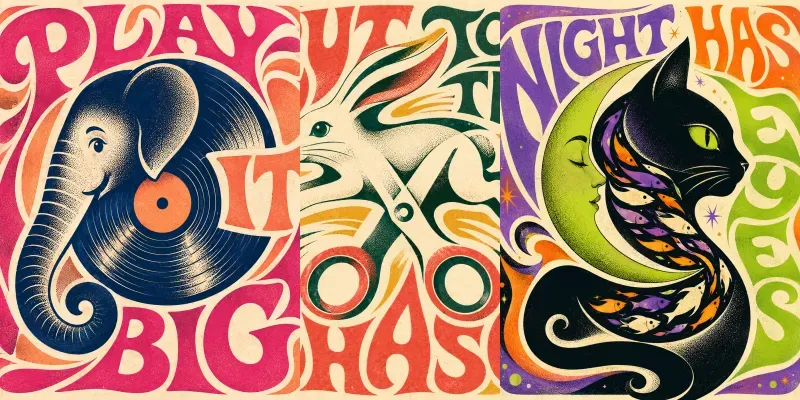 Retro Rebus Fusion Posters generated by undefined