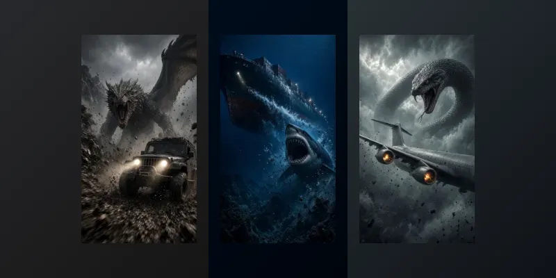 Cinematic Monster Chase Destructions generated by undefined