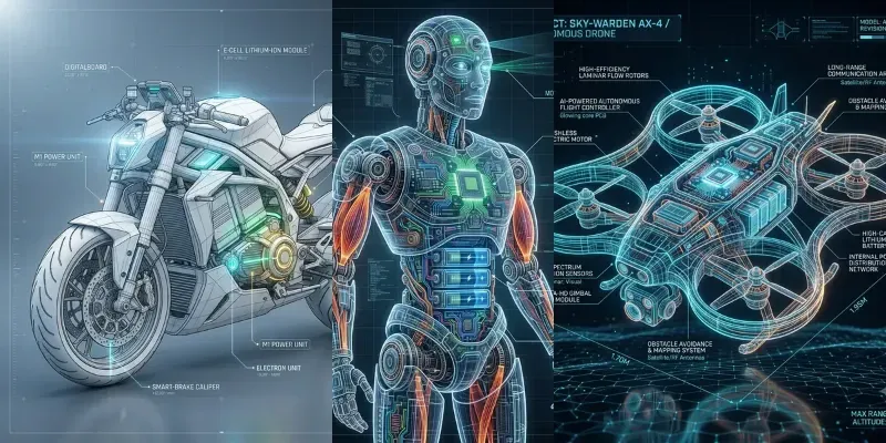 Futuristic 3D Blueprint Generator generated by undefined