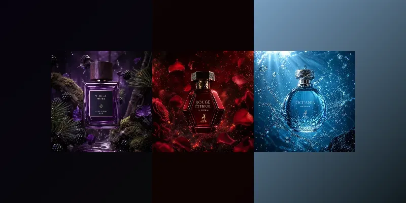 Luxury Perfume Bottles Creative Designs generated by undefined