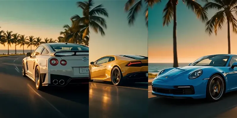 Free Cinematic Shots Of Sports Cars generated by undefined