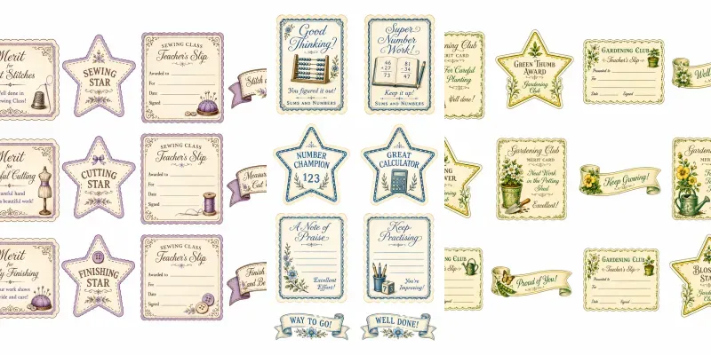 Reward Of Merit Card Sheets generated by undefined