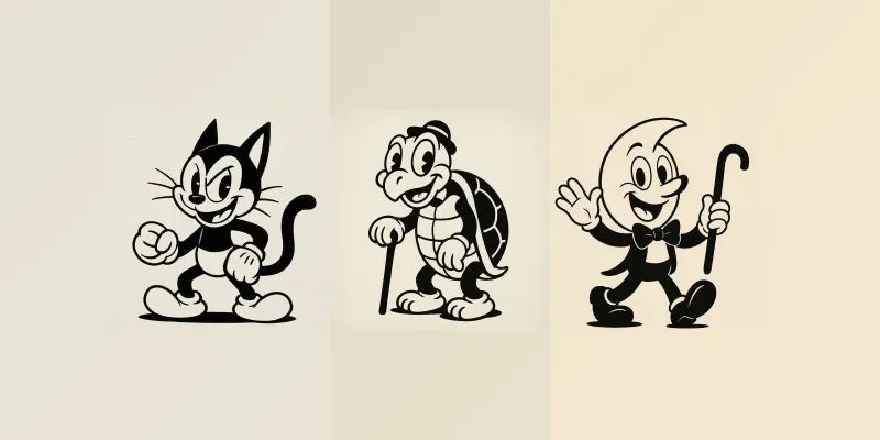 Vintage Cartoon Rubber Hose Animations generated by undefined