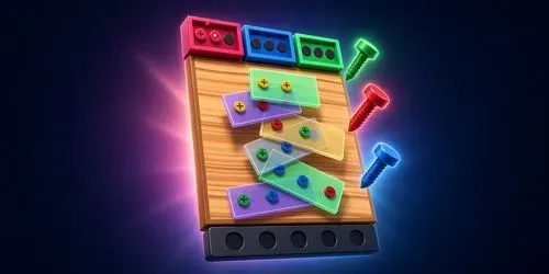 3D Screw Bolt Color Match Puzzle Game generated by claude-agent