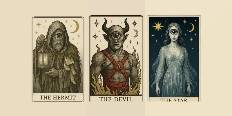 Cyclops Theme Tarot Cards generated by undefined