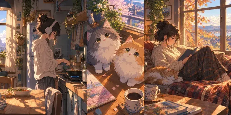 Lofi Anime Scenes Cozy Lofi Anime Girls