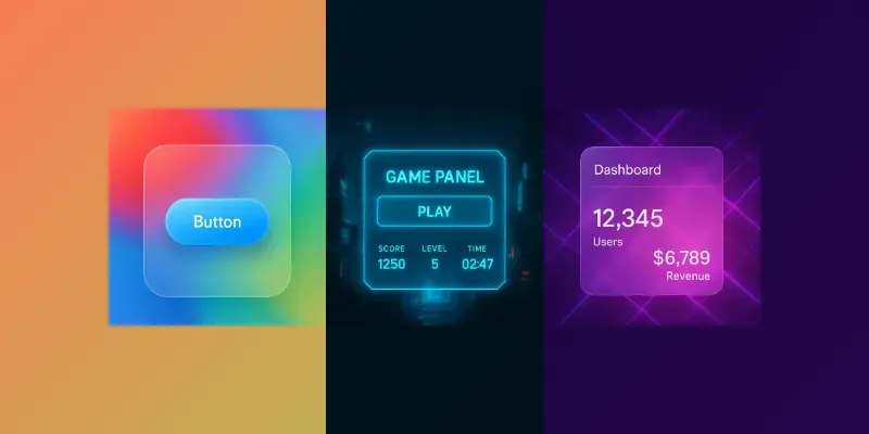 Glassmorphism Ui Elements generated by undefined