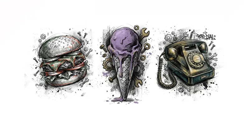 Sketch Streetwear Tee Graphic Designs generated by undefined