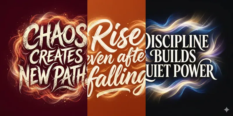 Viral Glowing Quote Typography generated by undefined
