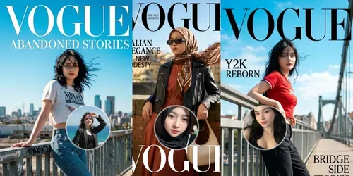 Magazine Cover Models generated by gemini-image