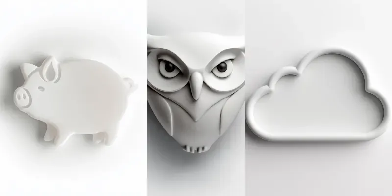 Cute 3D Logos generated by undefined