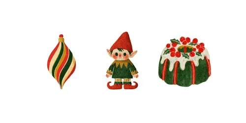 Vintage Christmas Folk Art Illustrations generated by midjourney