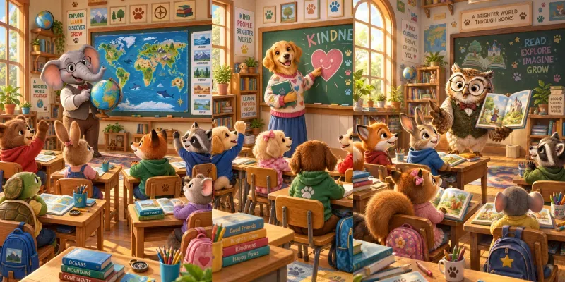 Whimsical Animal Classrooms generated by undefined