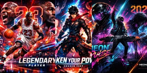 Neon Sports Poster Style generated by chatgpt-image