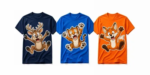 Falling Animal Tshirt Designs generated by chatgpt-image