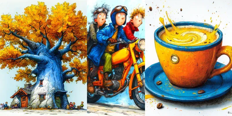Painterly Gouache Whimsical Storybook Art generated by undefined