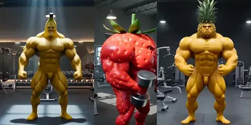 Muscular Fruit Bodybuilders generated by happy-horse