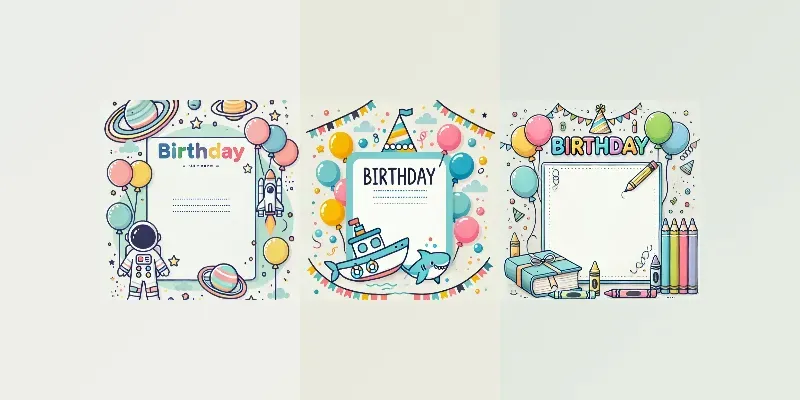 Cartoon Birthday Invitation Templates generated by undefined