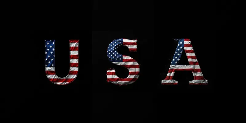 Letters Stylized As The American Flag generated by undefined