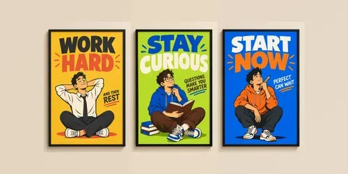 Retro Motivational Posters generated by chatgpt-image