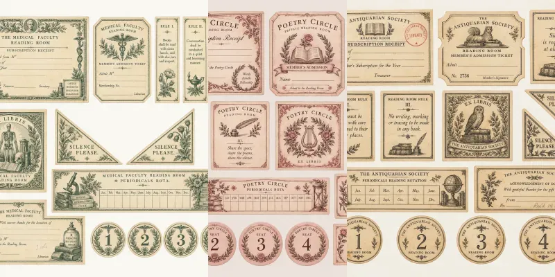 Lending Library Ephemera Sheets