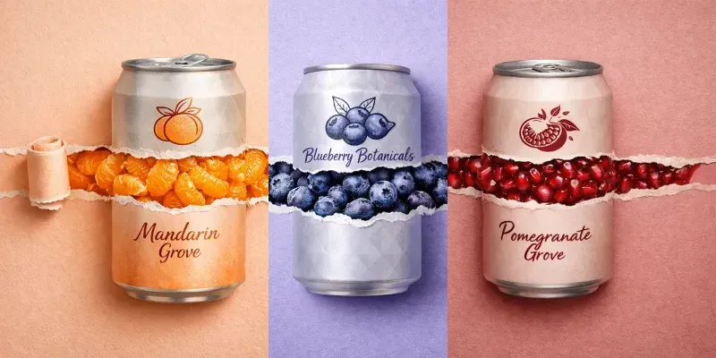 Torn Paper Fruit Beverage Can Art generated by undefined
