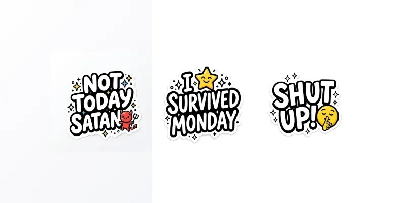 Playful Typography Stickers generated by undefined