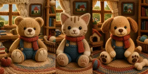 Handmade Wool Animals generated by chatgpt-image