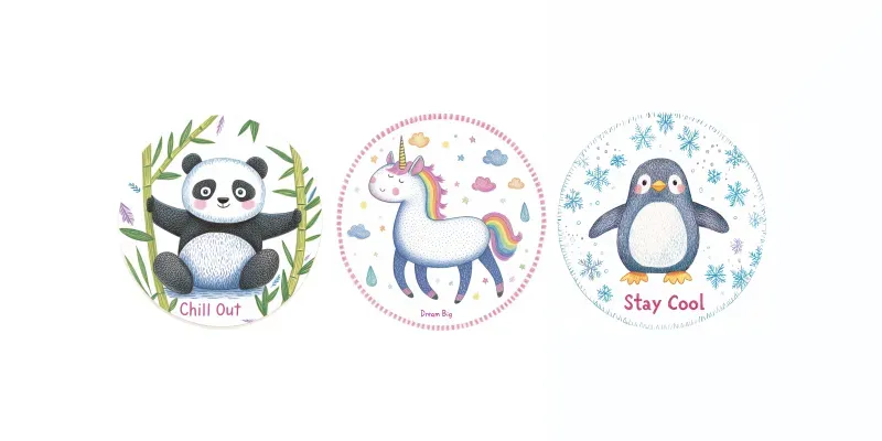 Cute Stickers With Texts generated by undefined