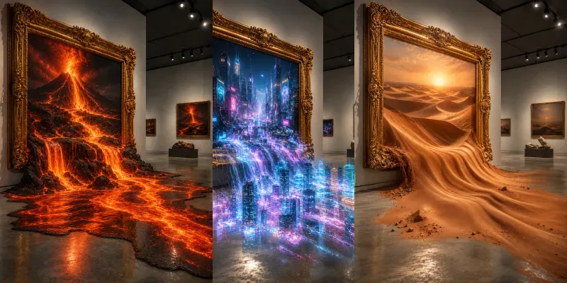 3D Art Escape The Frames generated by undefined