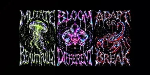Molten Chrome Cyber Posters generated by chatgpt-image