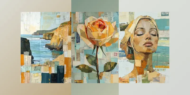 Abstract Fragmented Collages generated by undefined