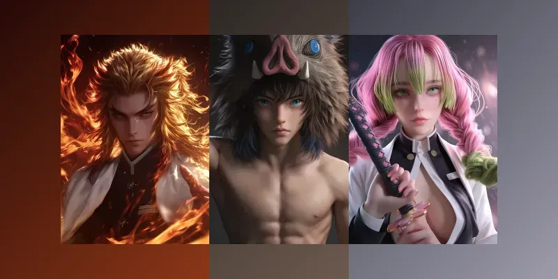 Realistic Demon Slayer Characters generated by undefined