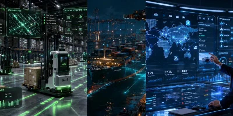 Logistics Data Storyboard Visual Assets generated by undefined