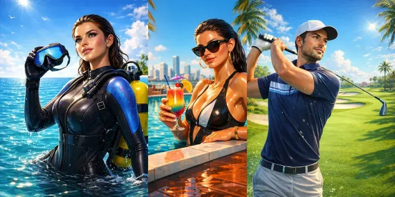 Generator Gta 6 Characters Fan Art 8K generated by undefined