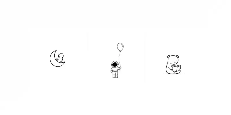 Minimal Doodle Line Art Icons generated by undefined