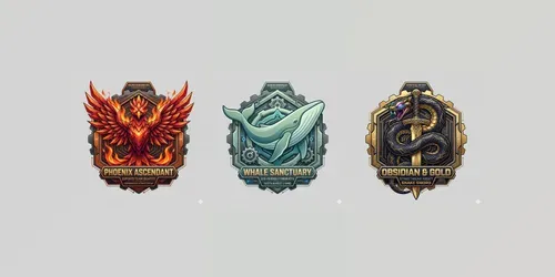 3D Vector Style Commercial Emblems generated by gemini-image
