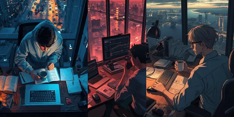 Lofi Anime Cityscape Study Vibes generated by undefined